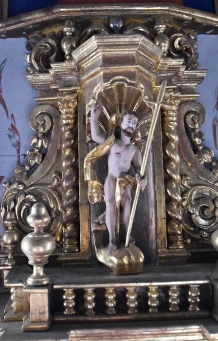 tabernacle du maître-autel, détail de la statuette de l’exposition : Saint Jean-Baptiste