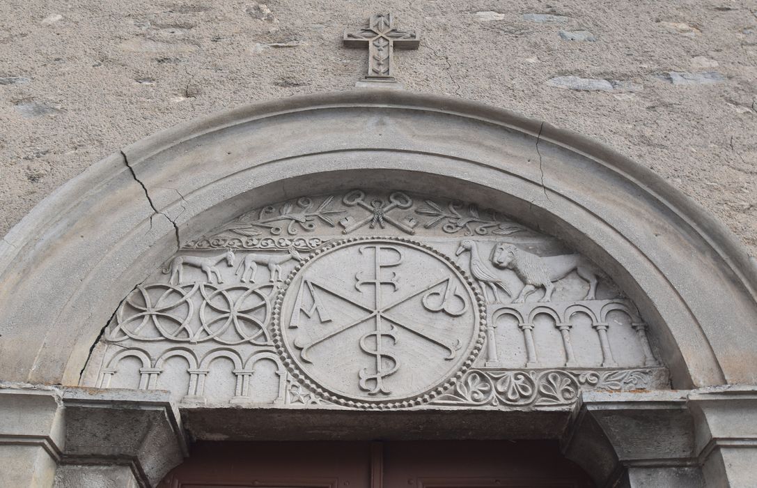 portail d’accès nord-ouest, détail du tympan