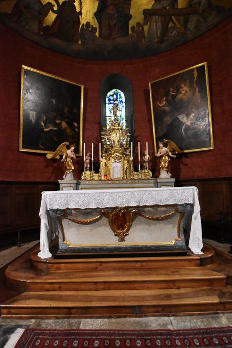 maître-autel, tabernacle, statues : Anges adorateurs