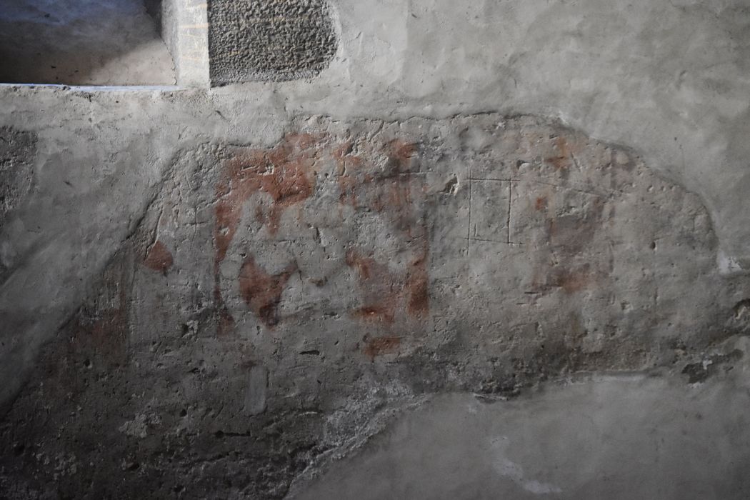 nef, mur ouest, peinture monumentale (fragment)