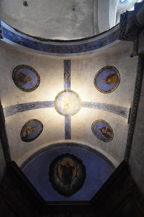 peinture monumentale de la voûte de l’absidiole nord