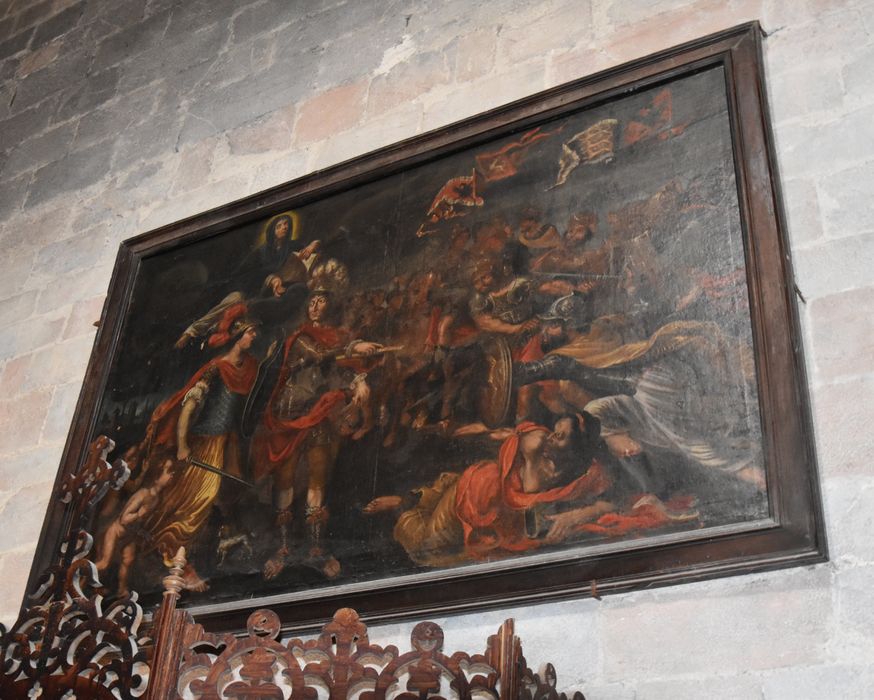 tableau : Louis XIV commandant à la Victoire de terrasser ses ennemis