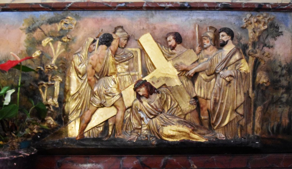 autel, retable latéral sud, détail