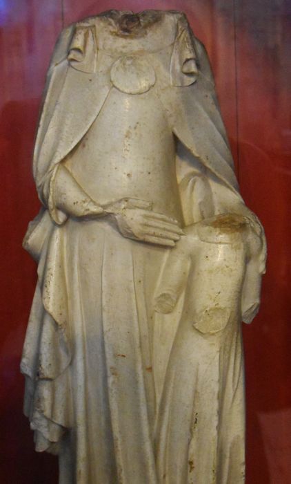 groupe sculpté : Sainte Anne et la Vierge, vue partielle