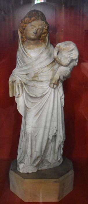 statue (statuette) : Vierge à l’Enfant aux colombes