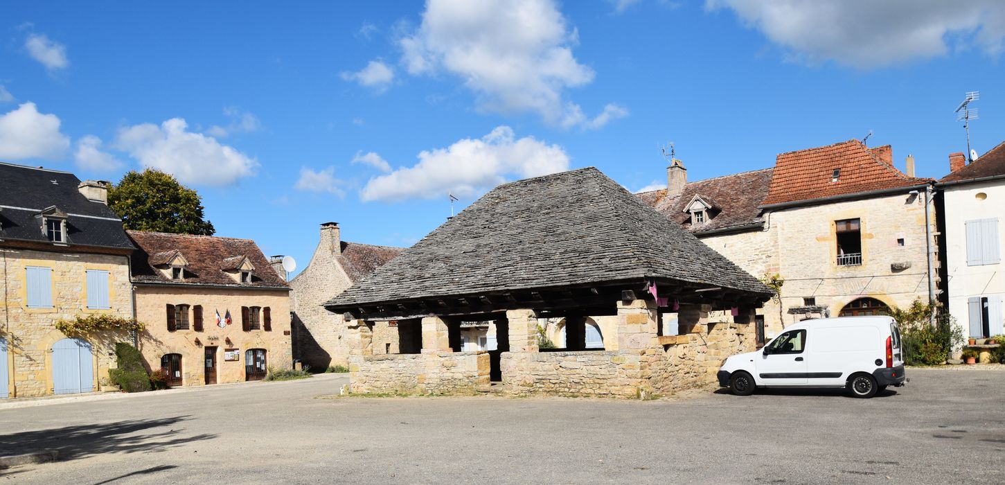 vue générale de la halle dans son environnement depuis Sud