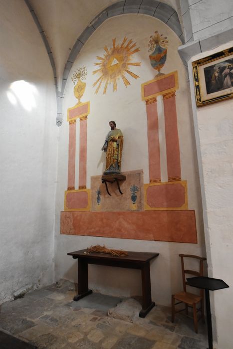 chapelle latérale ouest, peinture monumentale