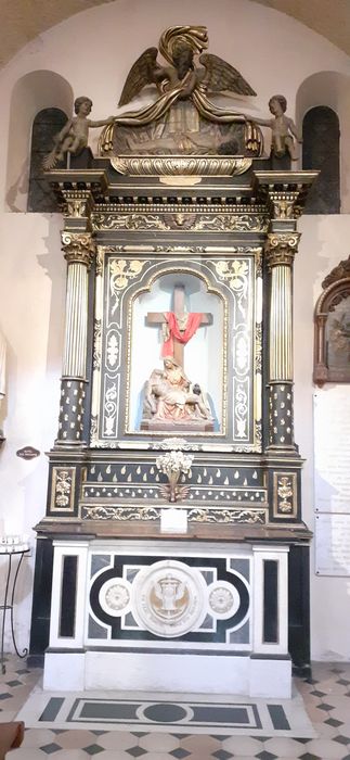 autel, retable des Âmes du Purgatoire ou Notre-Dame des Douleurs