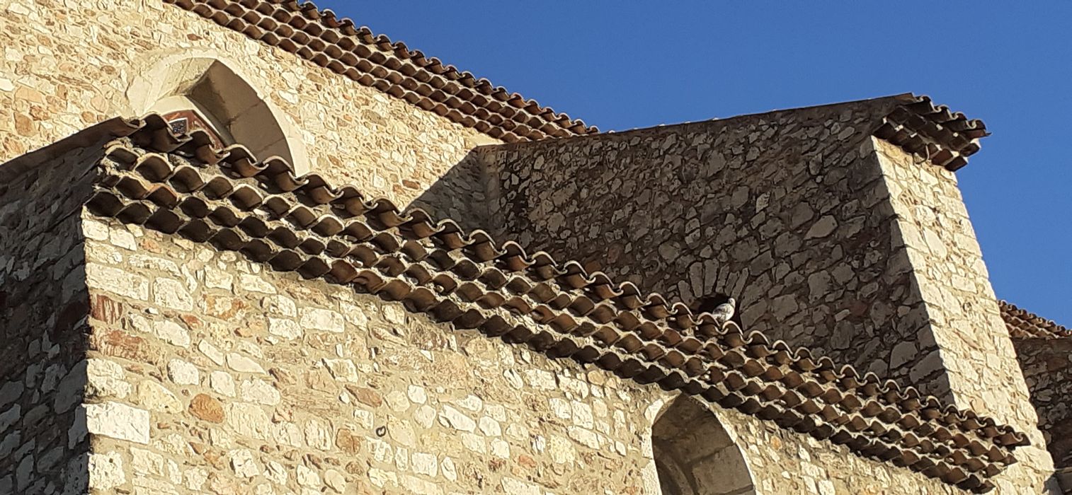 façade latérale ouest, détail des génoises