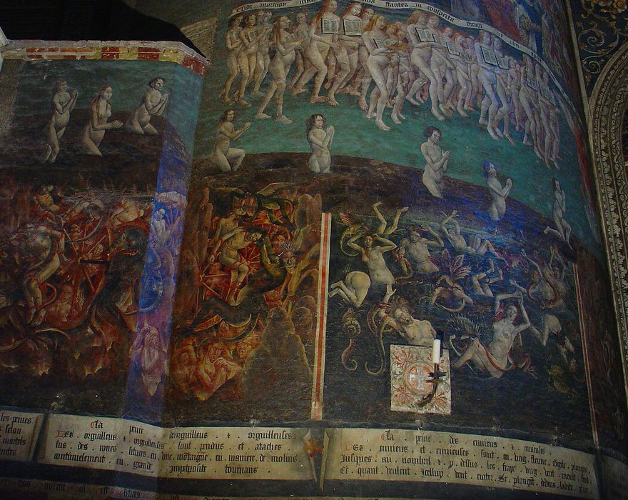 peinture monumentale : Jugement dernier, vue partielle