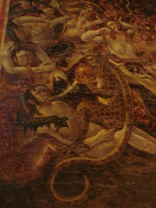 peinture monumentale : Jugement dernier, détail