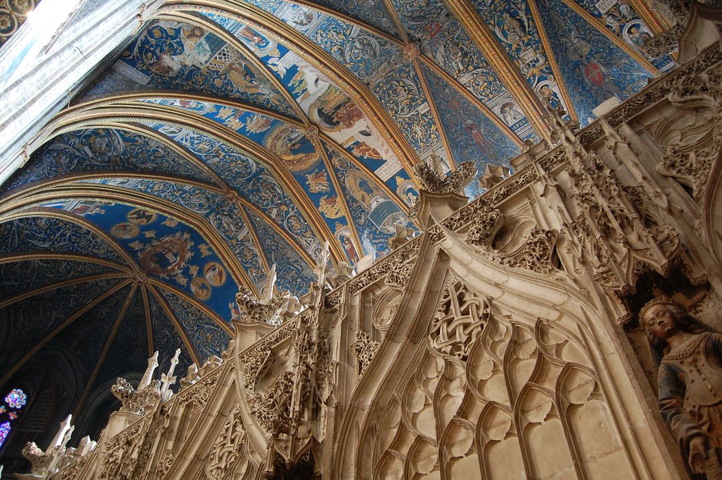 nef, vue partielle des voûtes