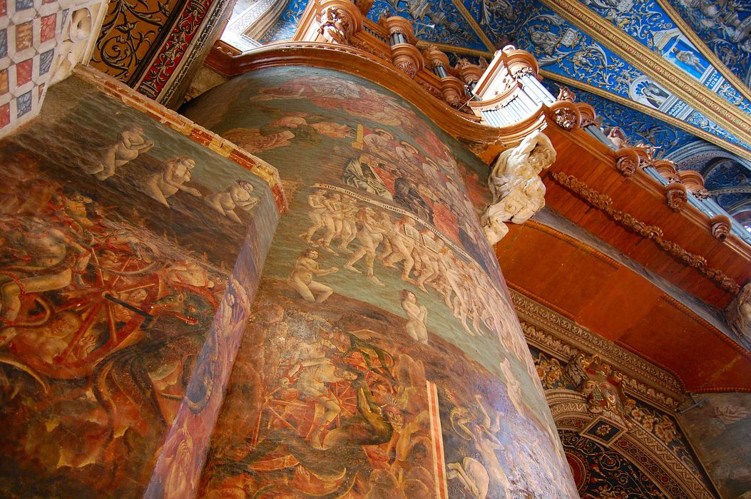 peinture monumentale : Jugement dernier, vue partielle