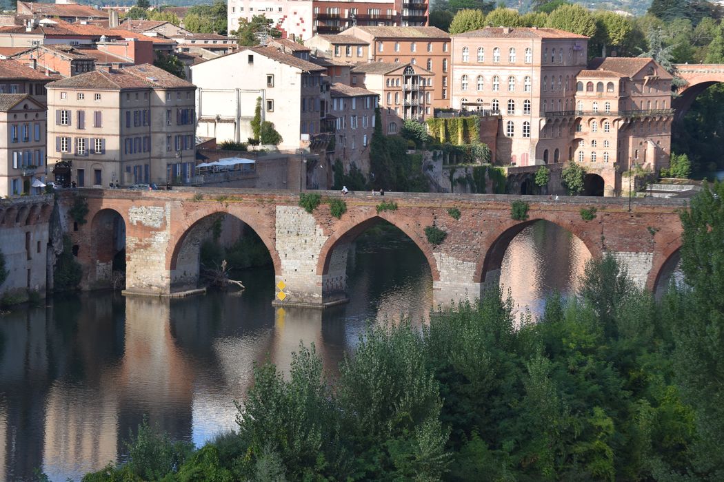 vue générale du pont depuis le palais de l’Archevêché au Sud-Ouest