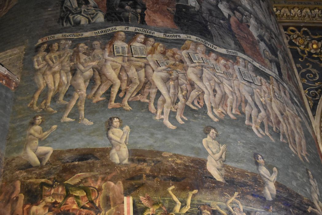 peinture monumentale : Jugement dernier, vue partielle