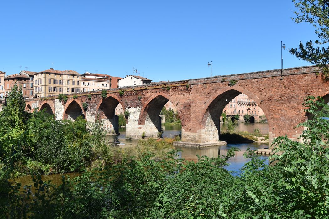 vue générale du pont depuis la rive sud en aval