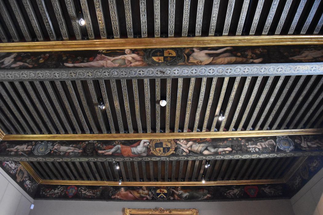 plafond peint restauré du grand salon