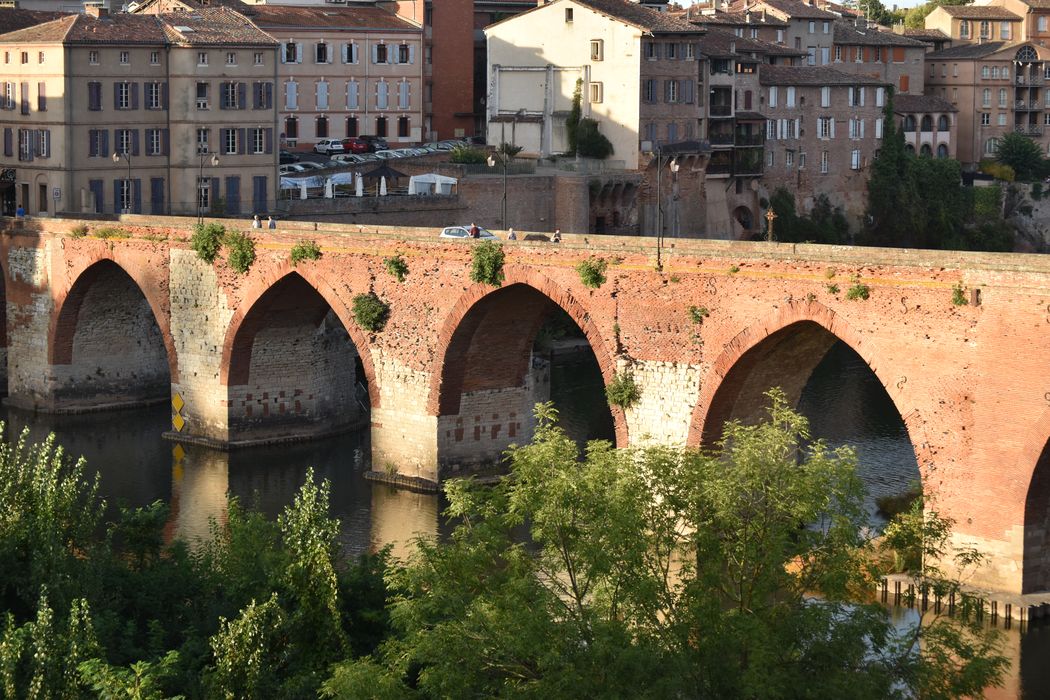 vue générale du pont depuis la rive sud en aval