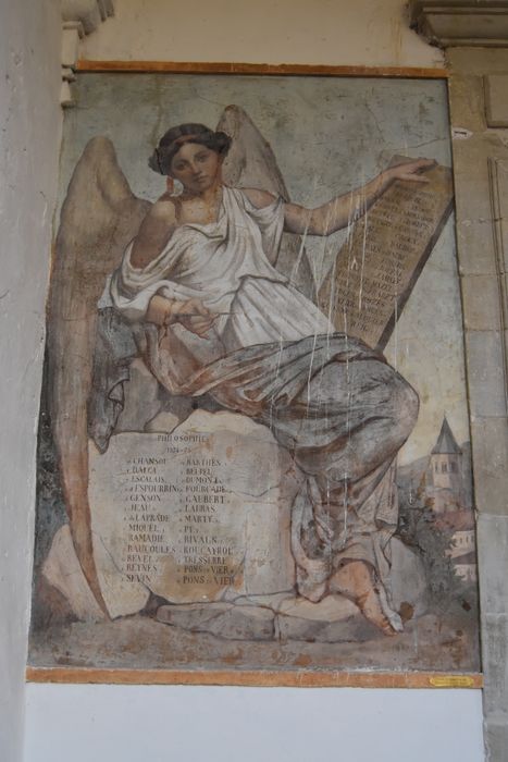 cour des Collets Rouges, aile ouest, galerie, peinture monumentale