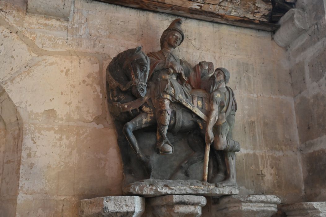 groupe sculpté : Charité de saint Martin