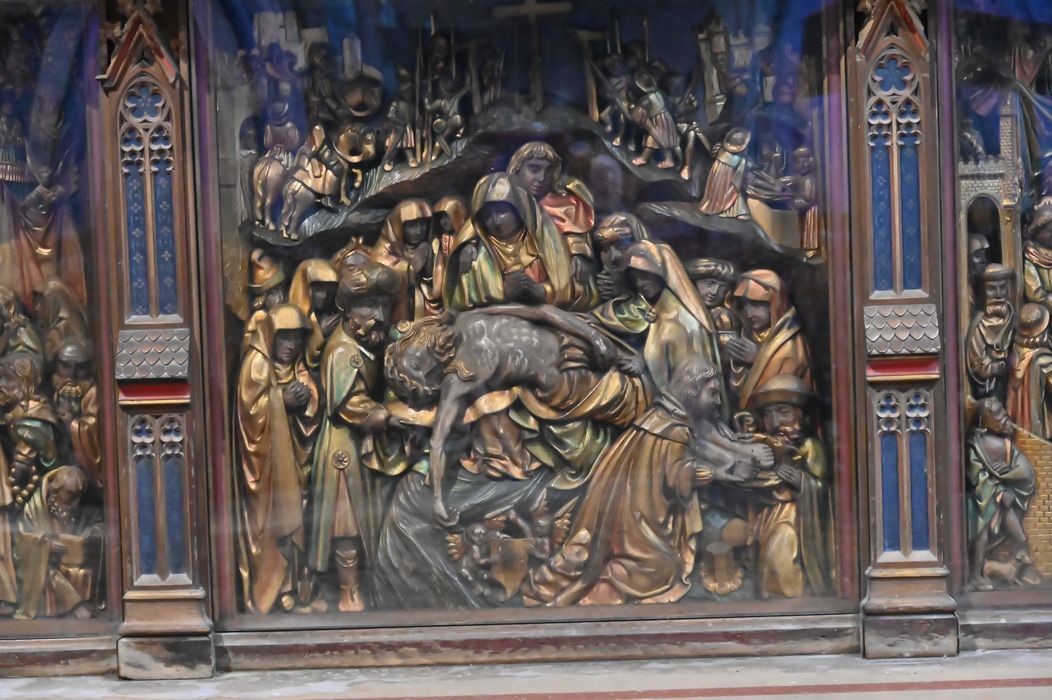 haut-relief : Déploration dur le Christ mort