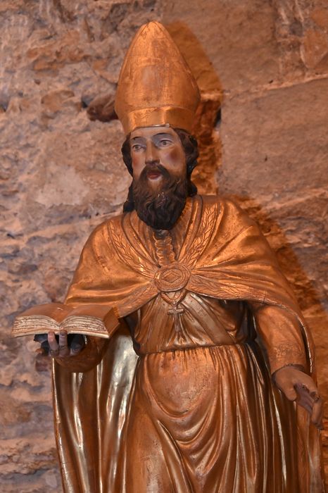 statue-reliquaire : Saint Hilaire, vue partielle