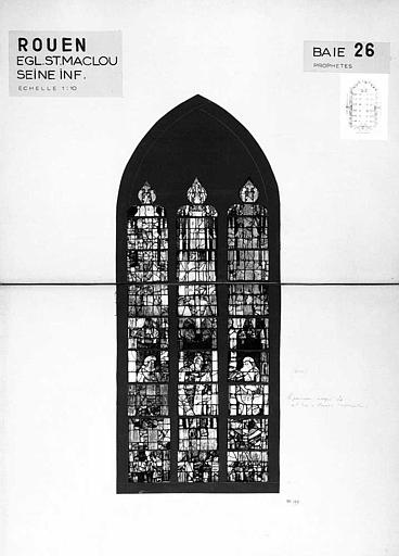 Prophètes, baie n° 26, panneau de vitrail