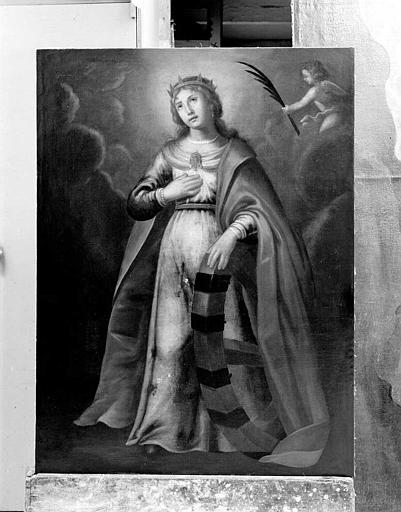 Peinture sur toile : Sainte Catherine d'Alexandrie