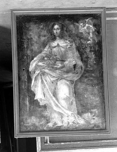 Peinture sur toile : Sainte Dorothée ?
