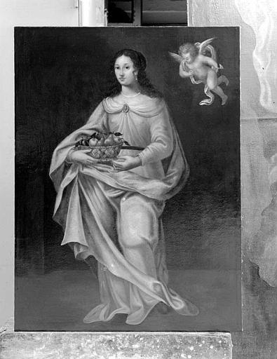 Peinture sur toile : Sainte Dorothée ?