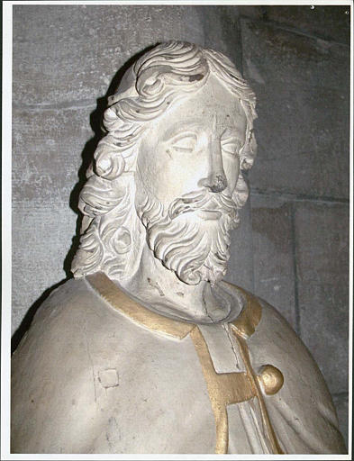 statue : saint Roch, visage