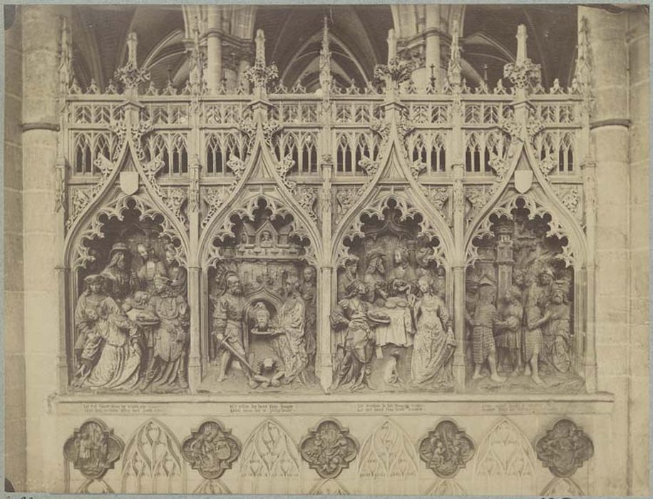 bas-reliefs : Histoire de l'invocation de saint Firmin