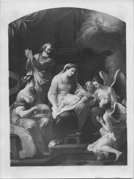 tableau : La Sainte Famille adorée par les anges - © Ministère de la Culture (France), Médiathèque du patrimoine et de la photographie, diffusion RMN-GP