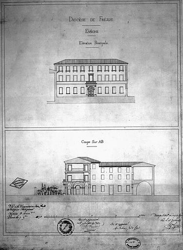 Elévation principale et coupe