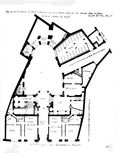 Gravure : Plan du rez-de-chaussée