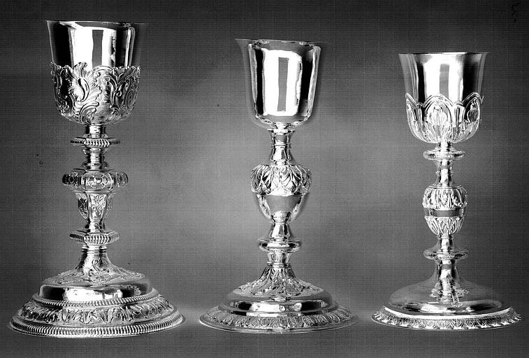 Trois calices en argent doré - © Ministère de la Culture (France), Médiathèque du patrimoine et de la photographie, diffusion GrandPalaisRmn Photo