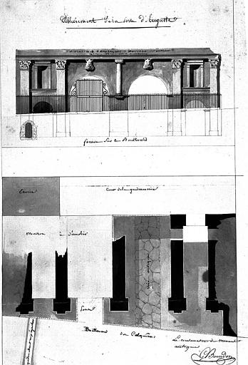 Déblaiement : Plan et élévation