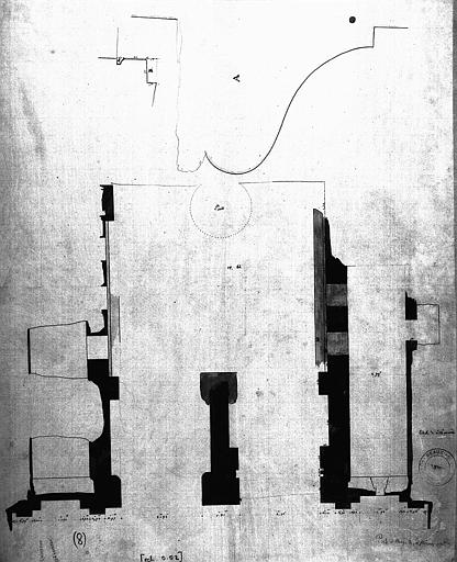 Plan et détail de moulure