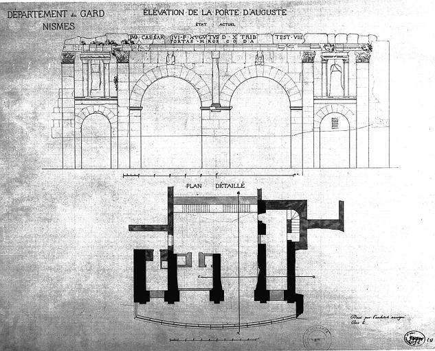 Plan détaillé et élévation (état actuel)