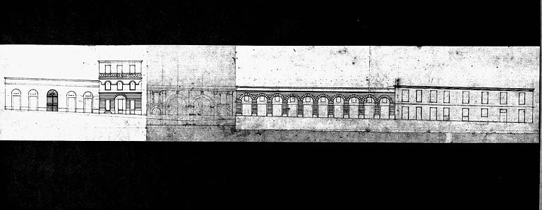 Elévation des façades sur l'avenue