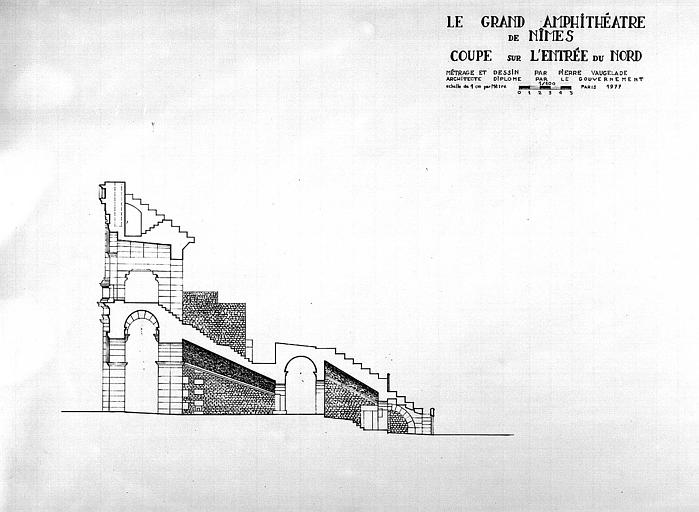 Coupe sur l'entrée du nord