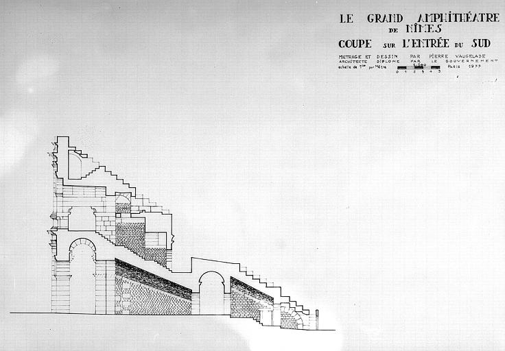 Coupe sur l'entrée du sud