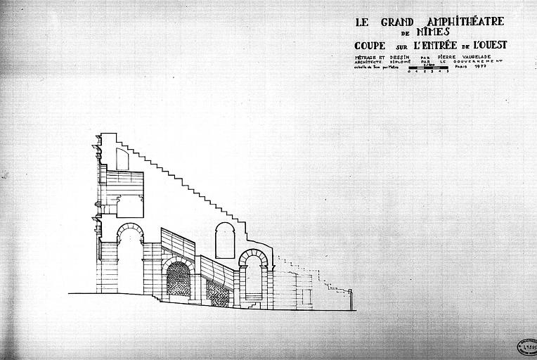 Coupe sur l'entrée de l'ouest