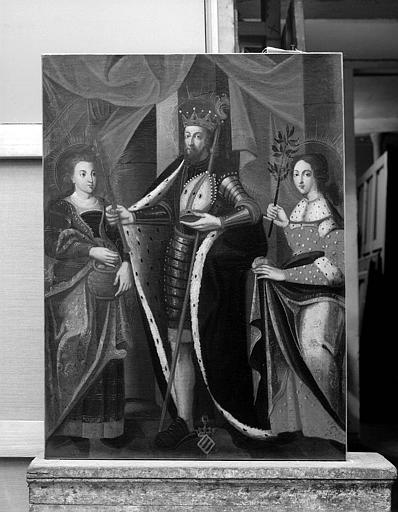 Peinture sur toile : Saint Goëry, sainte Précie et sainte Victorine