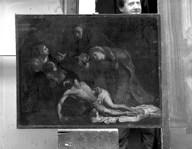 Peinture sur toile : Déploration sur le Christ mort