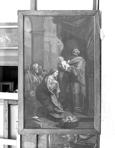 Peinture sur toile (boiserie de la porte du Trésor) : Présentation au Temple