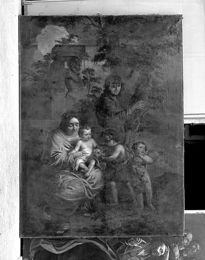 Peinture sur toile : Sainte Famille aux grappes de raisin