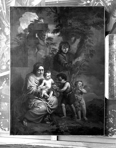 Peinture sur toile : Sainte Famille aux grappes de raisin