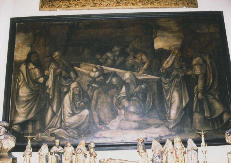 tableau : Mise au tombeau (toile en grisaille)