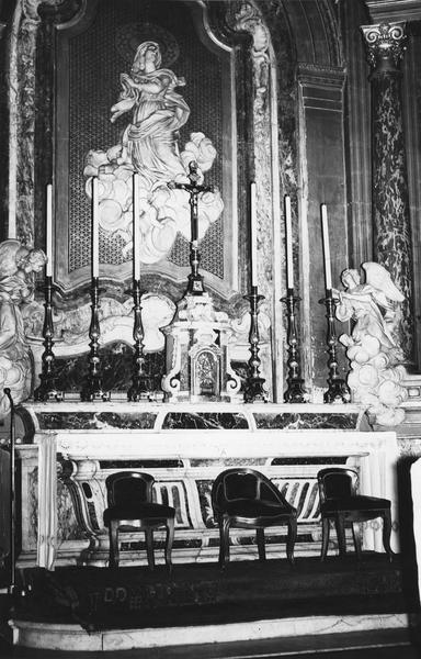 maître-autel, tabernacle, chandelier, autel